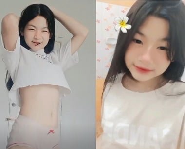Nữ sinh sexy mới trưởng thành đã biết show off bướm